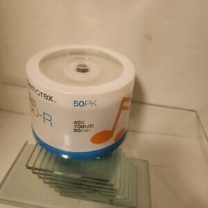 Memorex Music CD-R 50 Pack 40x700MB 80 min NIP